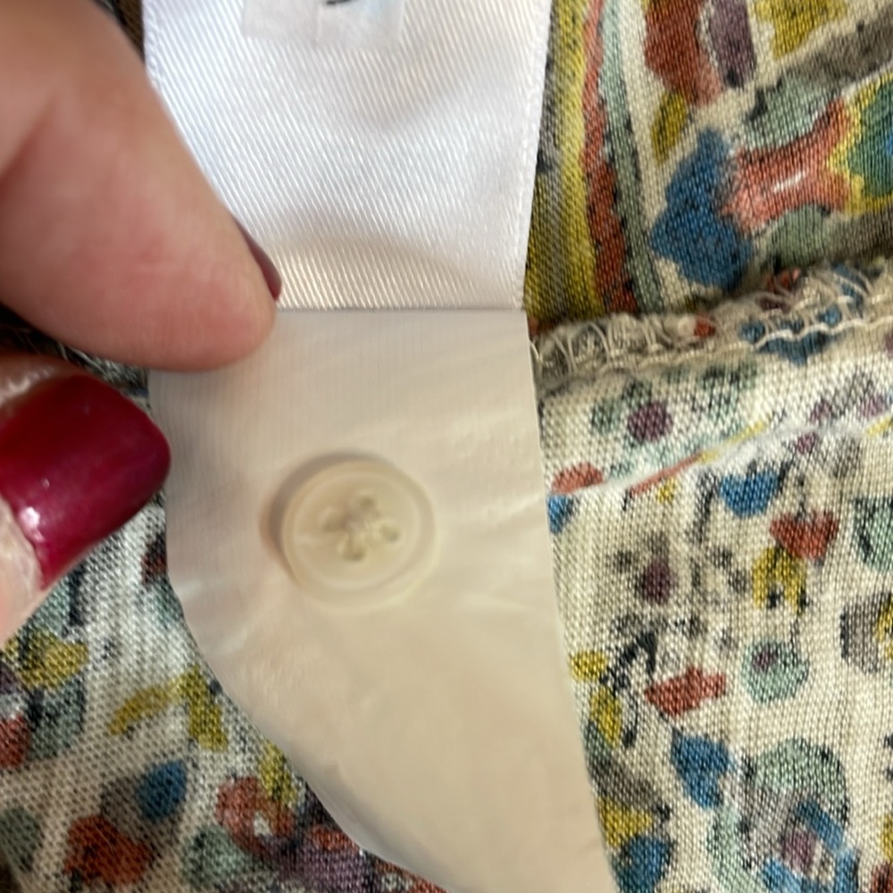 Rachel Zoe multicolored sleeveless Button Front Top, Size L - Picture 9 of 9